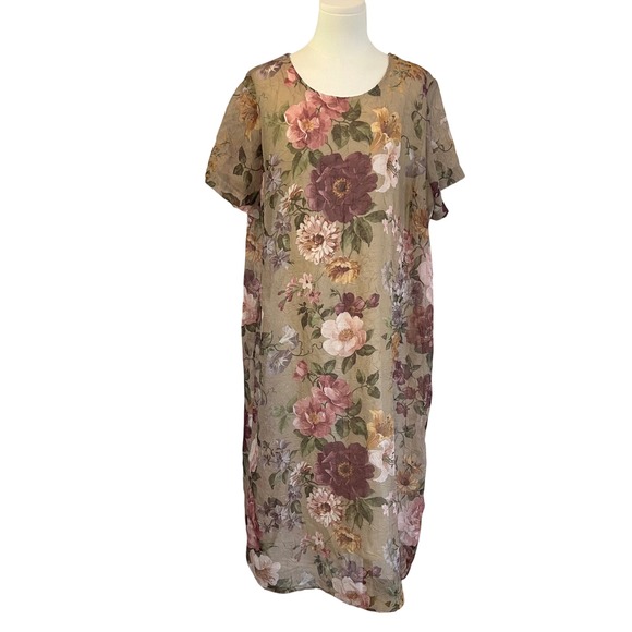 Christy Lynn Dresses & Skirts - Vintage Floral Maxi Dress Cottagecore Grunge 90s Grannycore Plus Size XXL